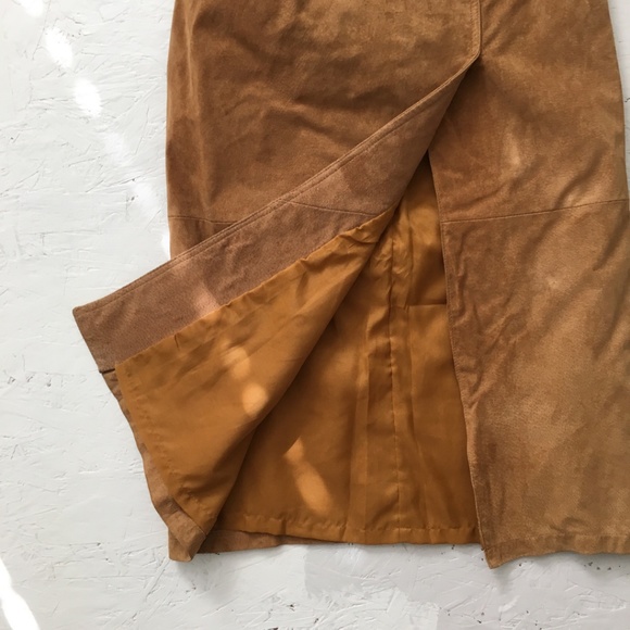 SOLD Vintage Suede Pencil Skirt - Picture 7 of 8